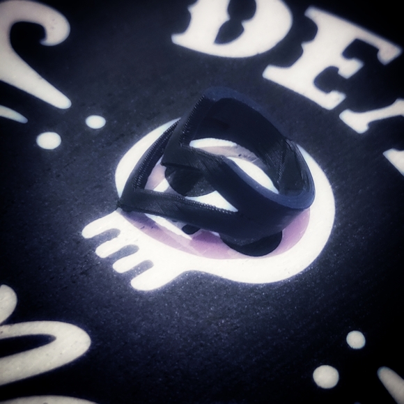 🗡Witchy Matte Black Chevron Ring- Midi/Knuckle/Finger Nail Pointed Spike/Claw🗡 - Picture 3 of 6